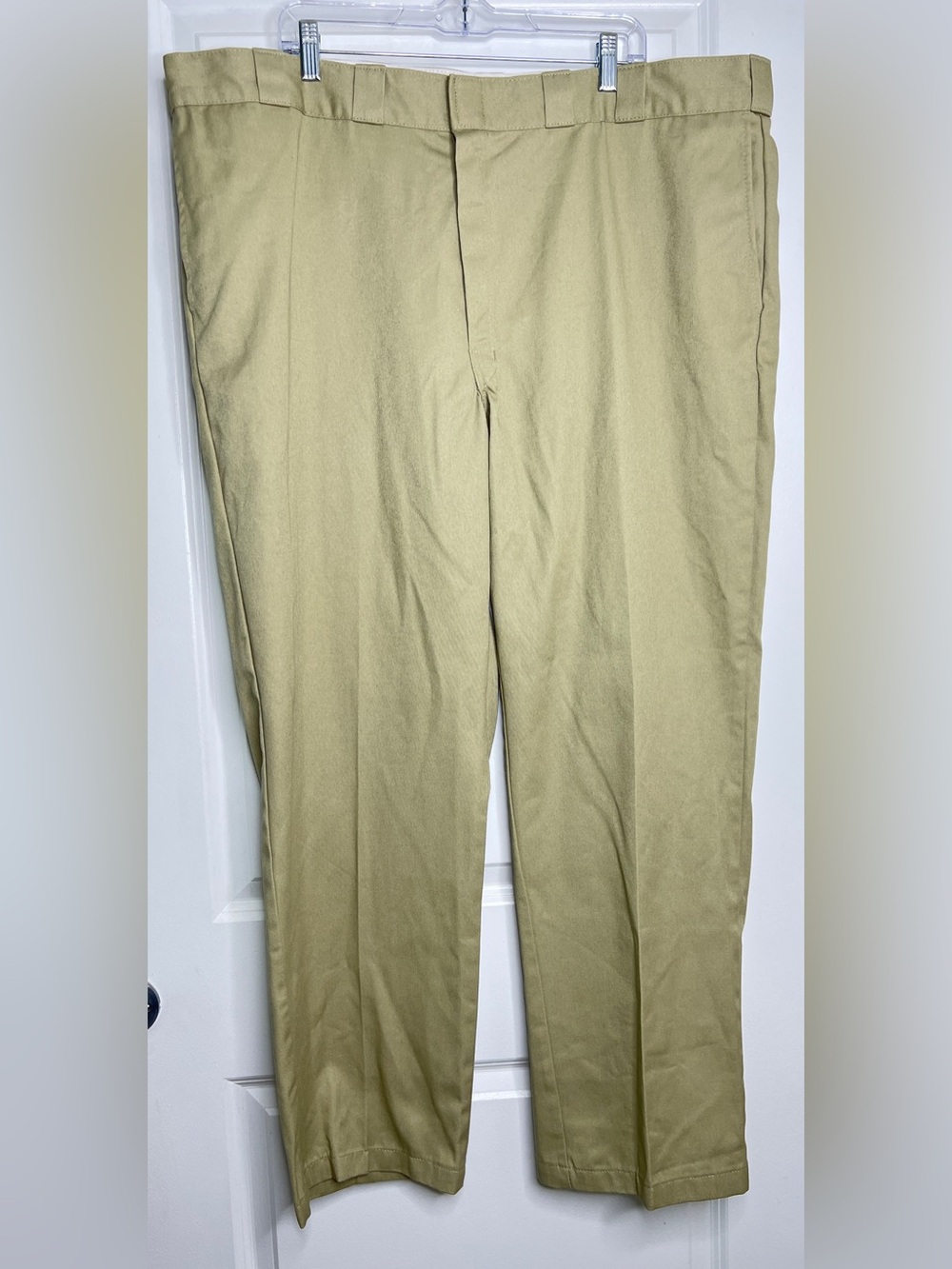 Dickies 874 Original Fit Work Pants Mens 46x32 Khaki Tan Straight Leg Durable